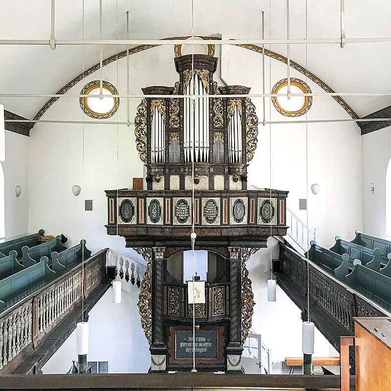 Evang. Kirche in Burg an der Wupper, elektro-pneumatische Orgel